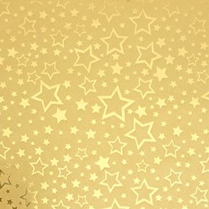 Geschenkpapier goldene Sterne 70cm x 2m, Rolle