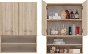 CDF Waschmaschinenschrank Pola Mini DK | Farbe: Eiche Sonoma | Moderner Schrank über der Waschmaschine | Ablagefläche CDF Waschmaschinenschrank Pola Mini DK | Farbe: Eiche Sonoma | Moderner Schrank über der Waschmaschine | Ablagefläche
