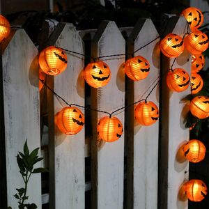 Halloween Dekoration Kürbis Laterne Lichterketten, 3M LED Hängende Kürbis Laterne Deko Batteriebetrieben für Party Bar Outdoor Garten