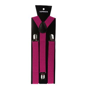 Oblique Unique Hosenträger Uni verstellbar Y -Form - pink