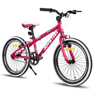 JOYSTAR 20 Zoll Kinderfahrrad für Jungen & Mädchen im Alter von 7-12 Jahren Hardtail Mountainbike für Kinder mit 1-Gang,Rot