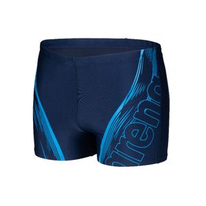 arena Badehose Herren Graphic Swim Short aus MaxFit Material, Farbe:Blau, Größe:6