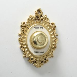 Nástenný objekt Champagne Bell Gold 23 cm Resin Deco Object