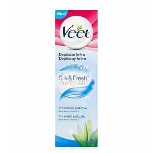 Veet Silk & Fresh Minima Enthaarungscreme für sensible Haut, 100 ml