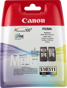 Canon PG-510/CL-511 Multi Pack Originální černá, azurová, purpurová, žlutá 2 ks