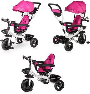 Stars Dreirad, Laufrad, Kinderdreirad, Baby Fahrrad 3-in-1 - bis 25 kg - Kinderwagen mit Lenkstange & Drehbarer Sitz