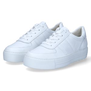 Paul Green Sneaker - Weiß Glattleder Größe: 40 Normal