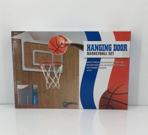 (NOVINKA) Basketbalový kôš do izby, v sade s loptou a vzduchovou pumpou, doska na zavesenie na dvere, bez vŕtania, viacfarebný