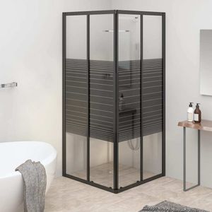 vidaXL Sprchový kout s lištami ESG 80x80x180 cm černý