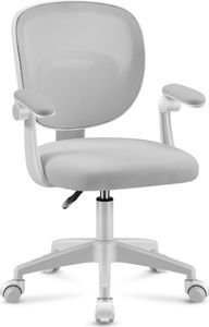 MARK ADLER Junior 3.0 | Detská stolička k písaciemu stolu Ergonomická detská otočná stolička | Podnožka | Nastaviteľná hĺbka sedadla | Sivá