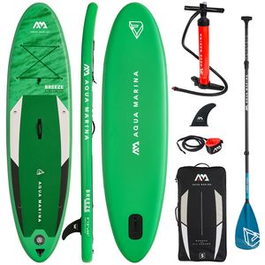 AQUA MARINA BREEZE SUP Board Stand Up Paddle aufblasbar Surfboard Carbon Paddel