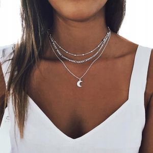 Choker Halskette Feierlich Lang Boho Silber 26