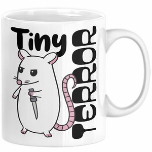 Beste Freundin Tasse Geschenk Tiny Terror Geschenkidee für Kollegin oder Beste Freundin (Weiß)