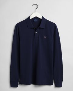 GANT Herren Original Pique Langarm-Poloshirt, Blau L