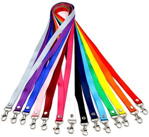 Schlüsselband Bunt 14PCS Zufällige Farbe Lanyards Nylon Schlüsselband Lang mit Karabinerhaken Mehrfarbige Umhängebänder mit Sicherheitsverschluss für Kartenhuellen Ausweise Kinder