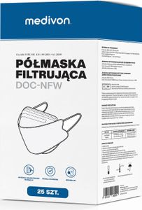 Medivon Schutzmasken, DOC FFP2, 3D Fischdesign, 25 Stück Medivon Schutzmasken, DOC FFP2, 3D Fischdesign, 25 Stück