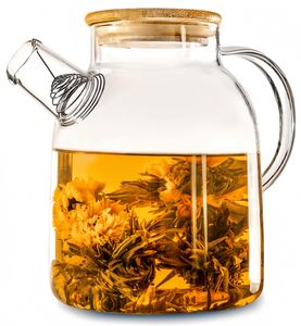 Teekanne Glas, Teebereiter für heiße und kalte Getränke, Hochtemperaturbeständig, Spülmaschinenfest - 1,8 L Teekanne Glas, Teebereiter für heiße und kalte Getränke, Hochtemperaturbeständig, Spülmaschinenfest - 1,8 L