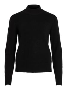 Vila VIRIL CREWNECK L/S KNIT TOP - NOOS, black