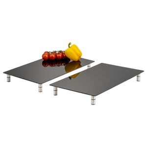 bremermann Herdabdeckplatte, 2er Set, Sicherheitsglas, ca. 30 x 6 x 52 cm B/H/T variabler Fuß