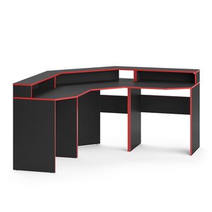 Herný stôl Vicco Kron, 90 x 90 cm, červený/čierny