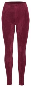 Tobeni Damen Winter-Leggings mit Teddy-Futter Thermo-Legging extra Kuschelig Warm, Farbe:Rot, Grösse:S/M