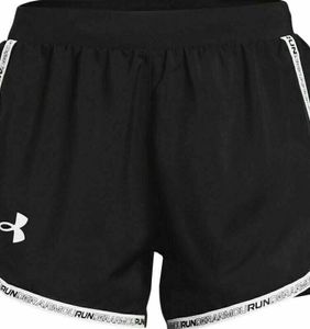 Under Armour UA W Fly By 2.0 Brand Shorts Black/White M Laufshorts