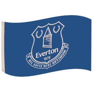 Everton FC - vlajka, erb TA9198 (jedna veľkosť) (kráľovská modrá/biela)