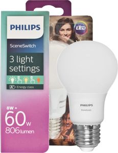 Philips 8719514263963, 7,5 W, 60 W, E27, 806 lm, 15000 h, Teplá biela