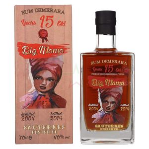 Big Mama 15 Years Old Rum Demerara Sauternes Finished 40.0 %  0,70 lt.