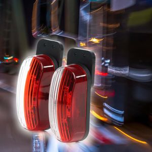 Wiltec 2x 6 LED pozičné svetlo, obrysové svetlo pre prívesy sada 2, obrysové svetlo pre karavany, osvetlenie prívesu s E-značkou