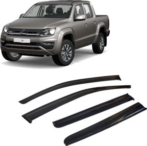 Rumplex Owiewki Wiatrowe Owiewki Powietrzne Owiewki Przeciwdeszczowe Owiewki Szyb Bocznych Kompatybilne Z Vw Amarok 2009 - 2021 Osłona Przeciwdeszczowa Szyb Samochodowych Owiewki Przeciwdeszczowe Owiewki Naklejane Opakowanie 4 Szt.