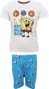 Spongebob Schwammkopf Kinder kurzarm Pyjama Schlafanzug – Blau / 134