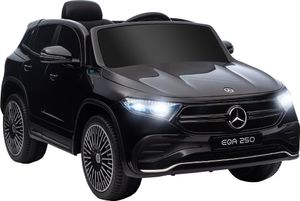 HOMCOM Detské elektrické autíčko 12V Mercedes-Benz EQA elektrické vozidlá s diaľkovým ovládaním, detské autíčko s MP3 prehrávačom, svetlomety, prenosná batéria, 3-8 km/h, pre deti od 3 do 8 rokov, čierne