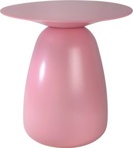 Beistelltisch BAOBAB 34 / Kaffeetisch - Sofatisch - Laptoptisch - Nachttisch - Pflanzentisch / Oval 33 x 34 / Gedrechseltes massives Buchenholz / Hellrosa
