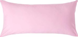 HOMESCAPES Kopfkissenbezug Fadendichte 200 Rosa, 40 x 80 cm