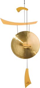 Woodstock Klangspiel Emperor Gong - Natur, Groß, Asiatisch, Windspiel, Handgehämmerter Messing-Gong Woodstock Klangspiel Emperor Gong - Natur, Groß, Asiatisch, Windspiel, Handgehämmerter Messing-Gong