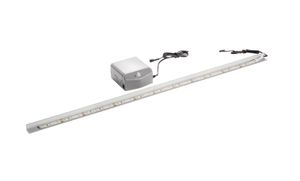 FACKELMANN LED-Waschbeckenbeleuchtung Einbau-Set / Maße: ca. 80 cm breit / batteriebetriebenes BackLight für Glasbecken / hochwertiges LED-Band für Waschtisch aus Glas / inklusive Batterien