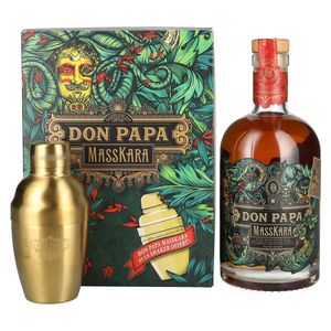 Don Papa MASSKARA 40% Vol. 0,7l in Geschenkbox mit Shaker