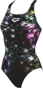 arena Badeanzug Frauen Galaxy V Back chlorresistentes MaxLife Material, Farbe:Schwarz, Größe:38