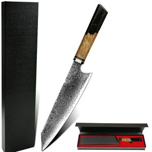 Damaškový kuchyňský nůž Isahaja-Černá KP14038