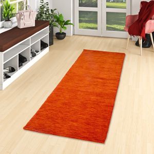 Natur Teppich Läufer Gabbeh Maya Terrakotta, Größe:70x300 cm
