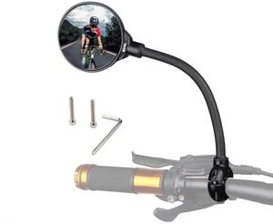 Fahrradspiegel für Lenker 22-32mm, 360° Flexibel Konvex MBT Fahrrad Rückspiegel 3D Weitwinkel Rund Ebike Spiegel, Links&Richtig Universal Fahrrad Spiegel für Mountainbike/Mofa/Rennräder - 1Stück