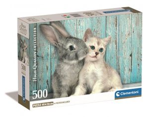 Clementoni High Quality Collection Cat & Bunny, 500 Stück(e), Tiere, 18 Jahr(e)