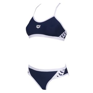 arena W Team Stripe Bikini für Damen aus MaxLife Material, Farbe:Blau, Größe:42