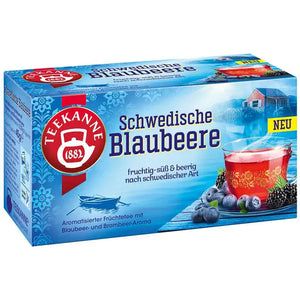 Teekanne Schwedische Blaubeere 45g, 20 Beutel Aromatischer Tee Natürlish Kräutertee 1 Packung