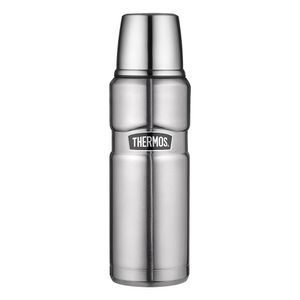 THERMOS Thermosflasche Stainless King, Edelstahl mattiert 0,47 l, hält 12 Stunden heiß, inkl. Trinkbecher, spülmaschinenfest, absolut dicht, BPA-Frei - 4003.205.047