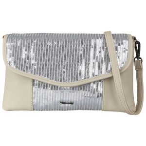 Tamaris Stella Clutch Bag Crossbody Bag Umhängetasche Abendtasche 1088161, Farbe:Silver