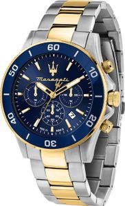 Maserati R8873600006 Herrenuhr Chronograph Competizione Bicolor/Blau