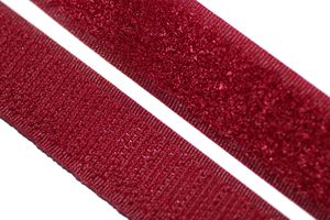 dalipo - Klettband  zum annähen, aufnähen - 20 mm Breite - bordeaux
