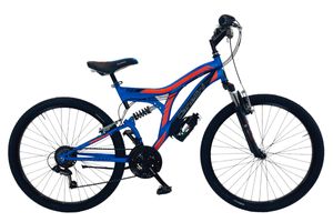 Detský bicykel Horský Canellini COLORADO 26" - 18 rýchlostí -  Modrá/Oranžová